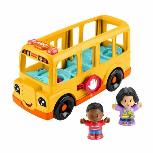 Action Figure Fisher-Price Little People-El autobús escolar-Vehículo de empuje musical HYT03-0