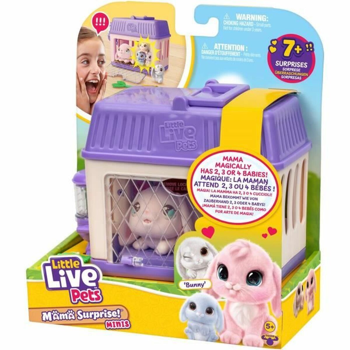 Fluffy toy Little Live Pets Mama Surprise Rabbits Pink Rose Plush Rabbit-5
