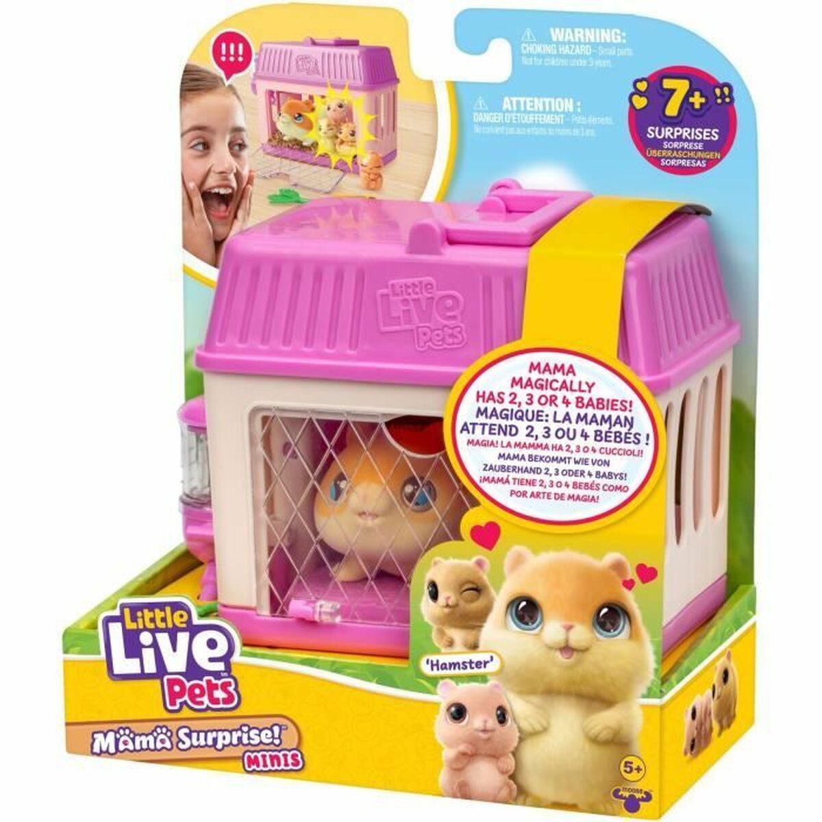Fluffy toy Little Live Pets Mama Surprise Hamsters Orange Plush Hamster-1