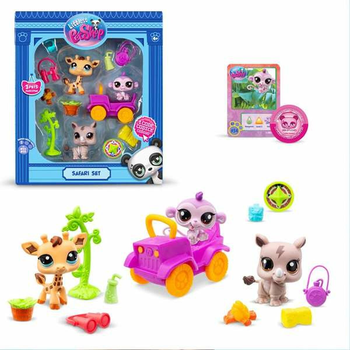 Playset Bandai Littlest Pet Shop SAFARI 8 Pieces-0