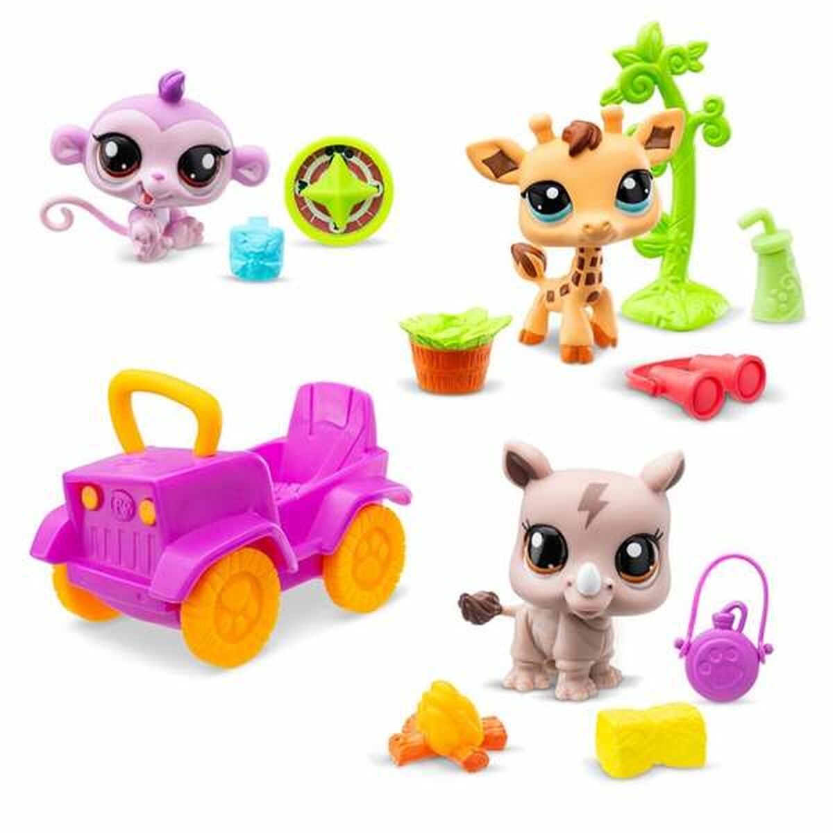 Playset Bandai Littlest Pet Shop SAFARI 8 Pieces-7