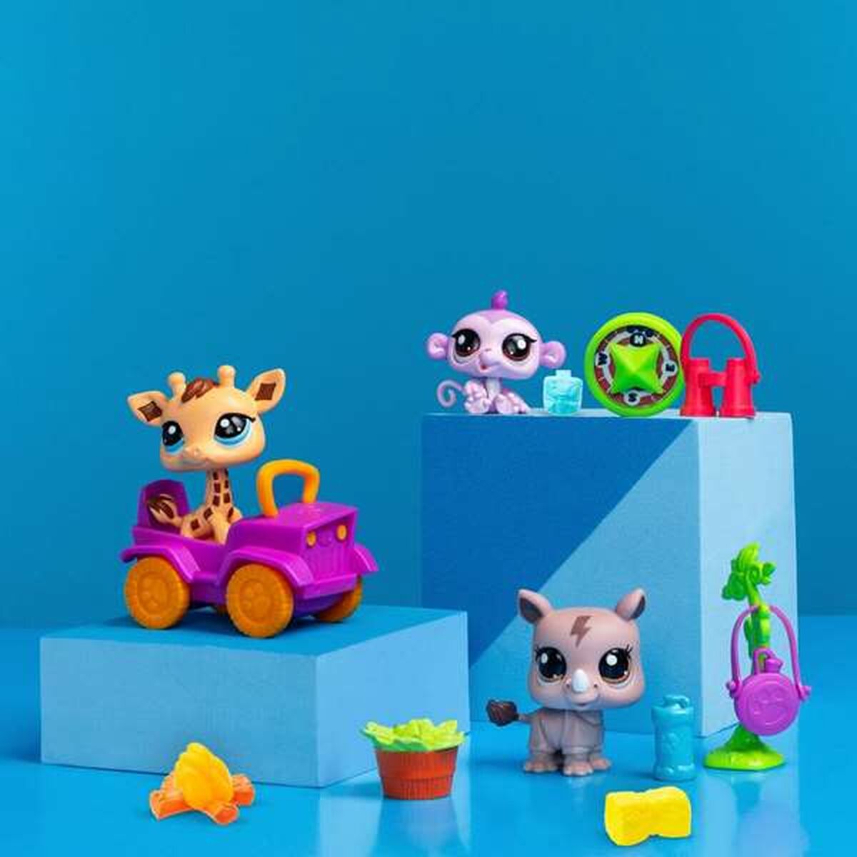 Playset Bandai Littlest Pet Shop SAFARI 8 Pieces-3